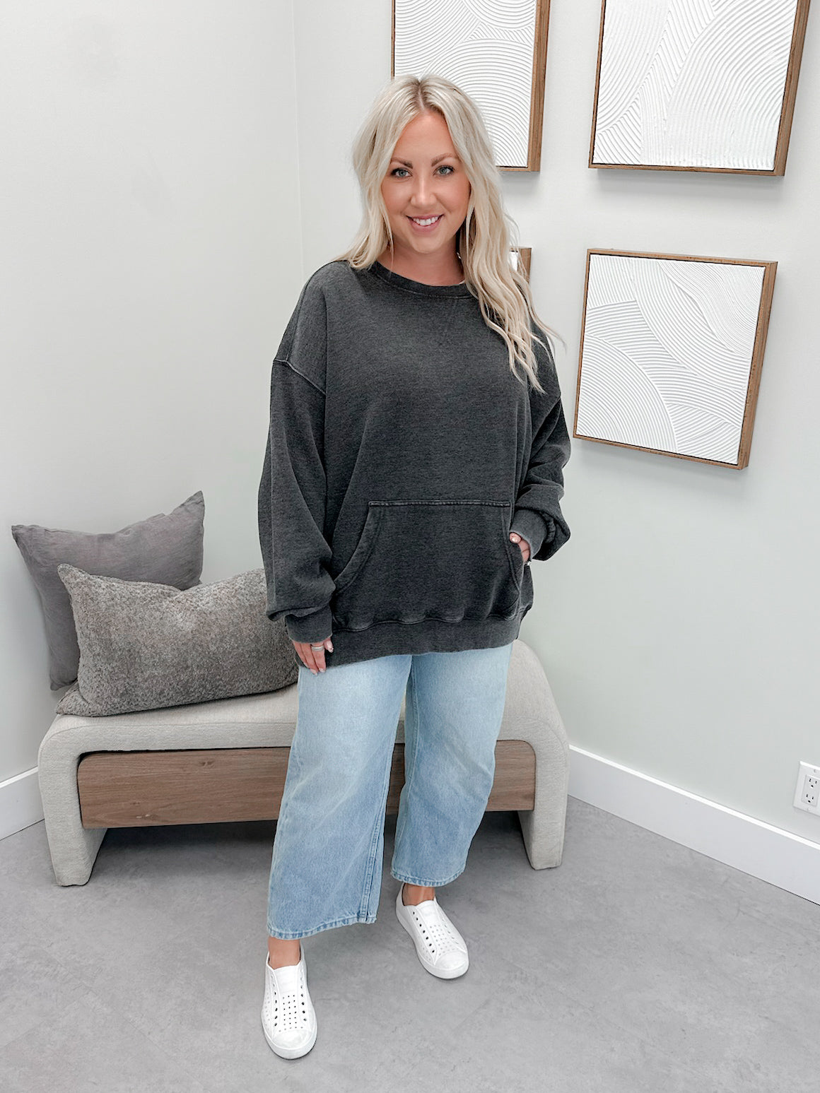 Slow It Down Pullover in Black by Free People