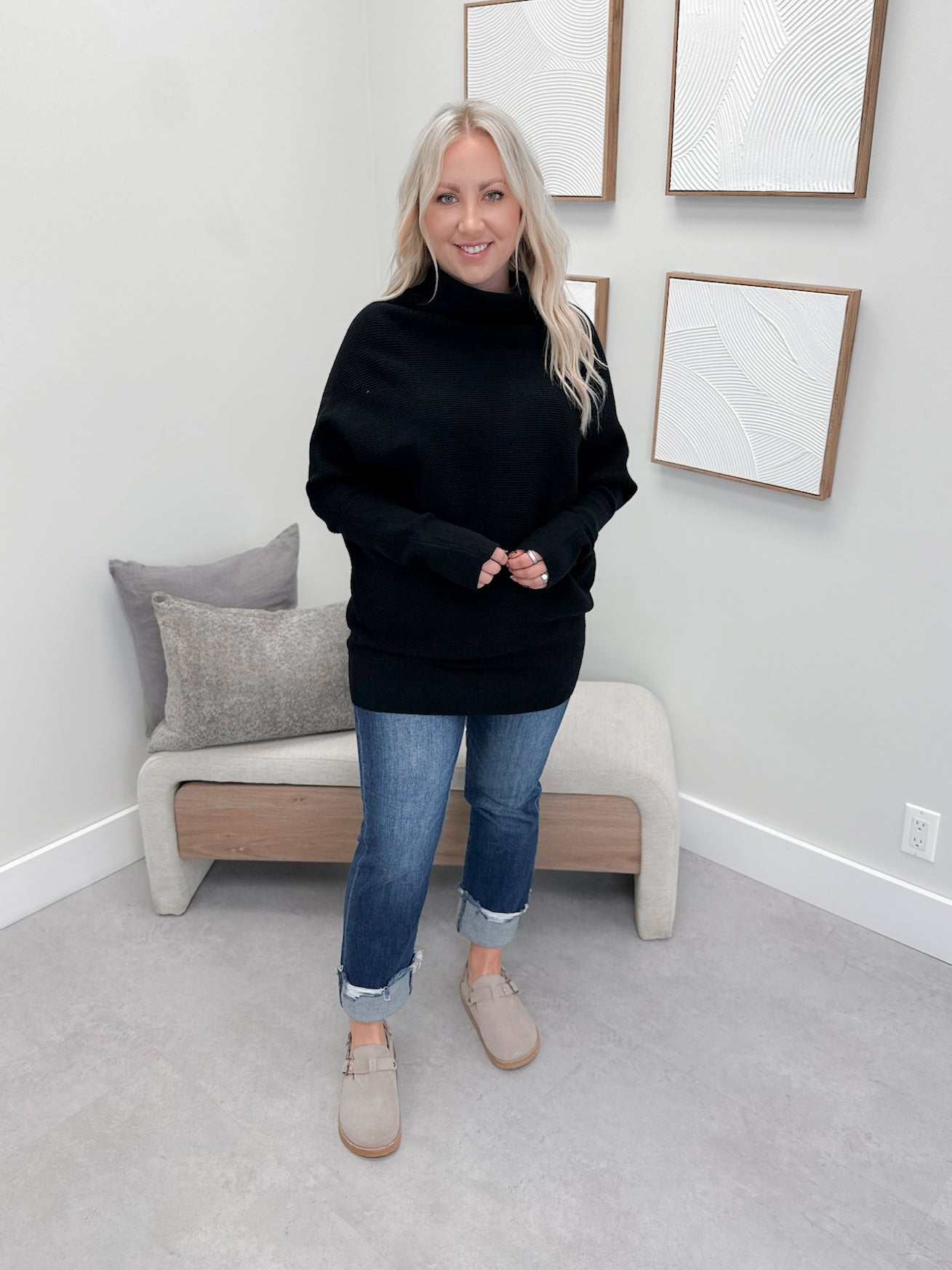 1129 Sweater in  Black by Twenty Nine The Label