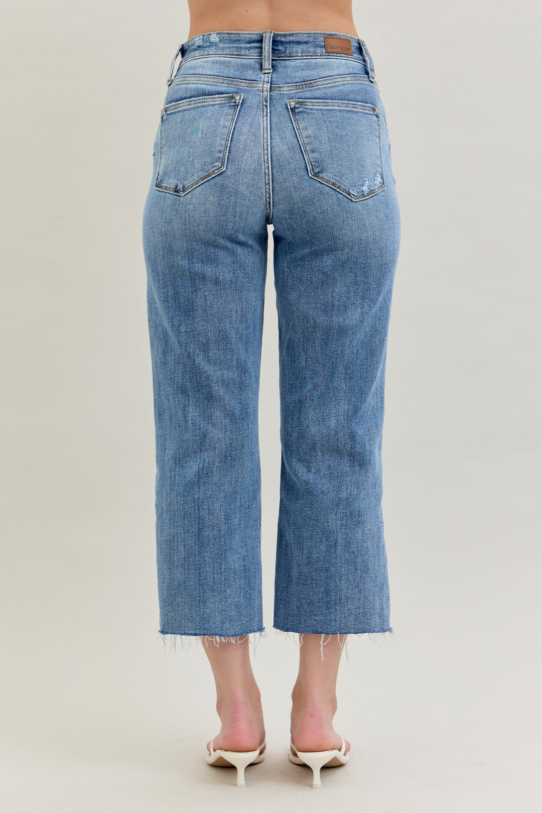 Hailey High Rise Cropped Wide Leg Jeans By Judy Blue
