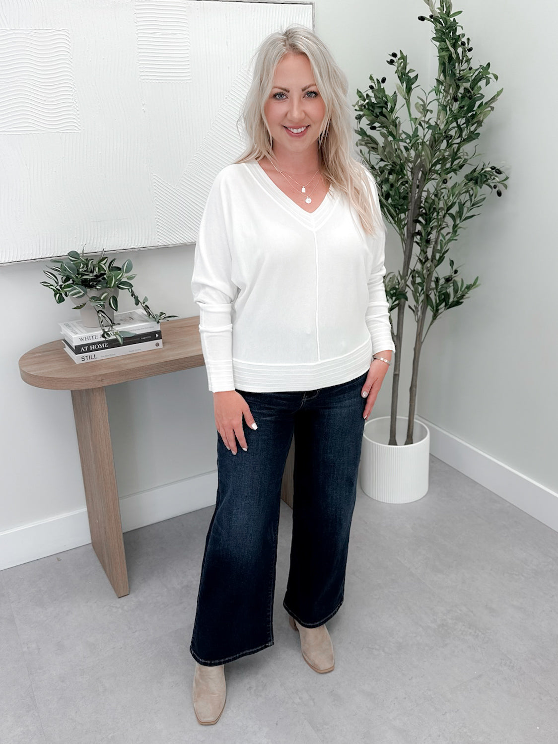 Caroline Sweater in Off White