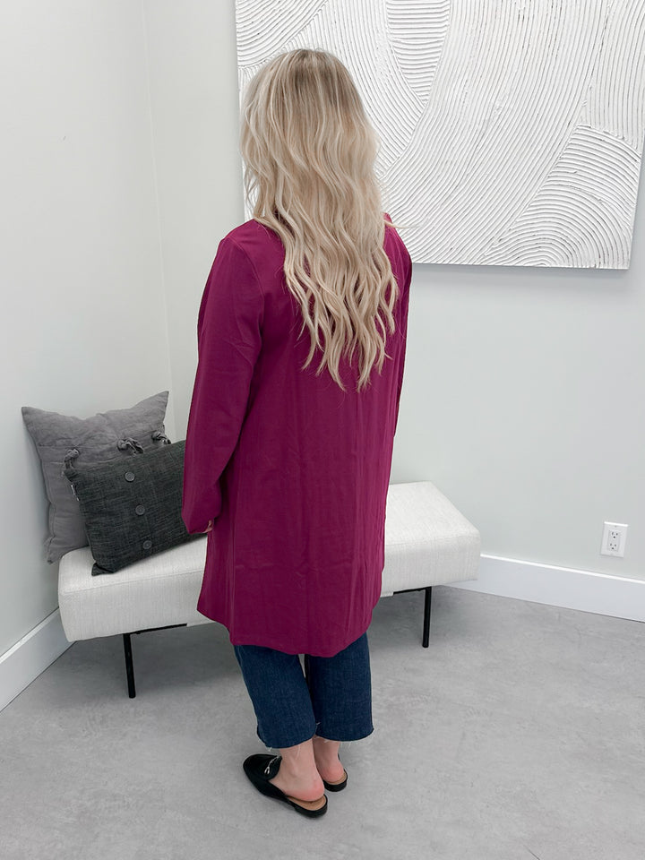 Blazer Coat in Merlot