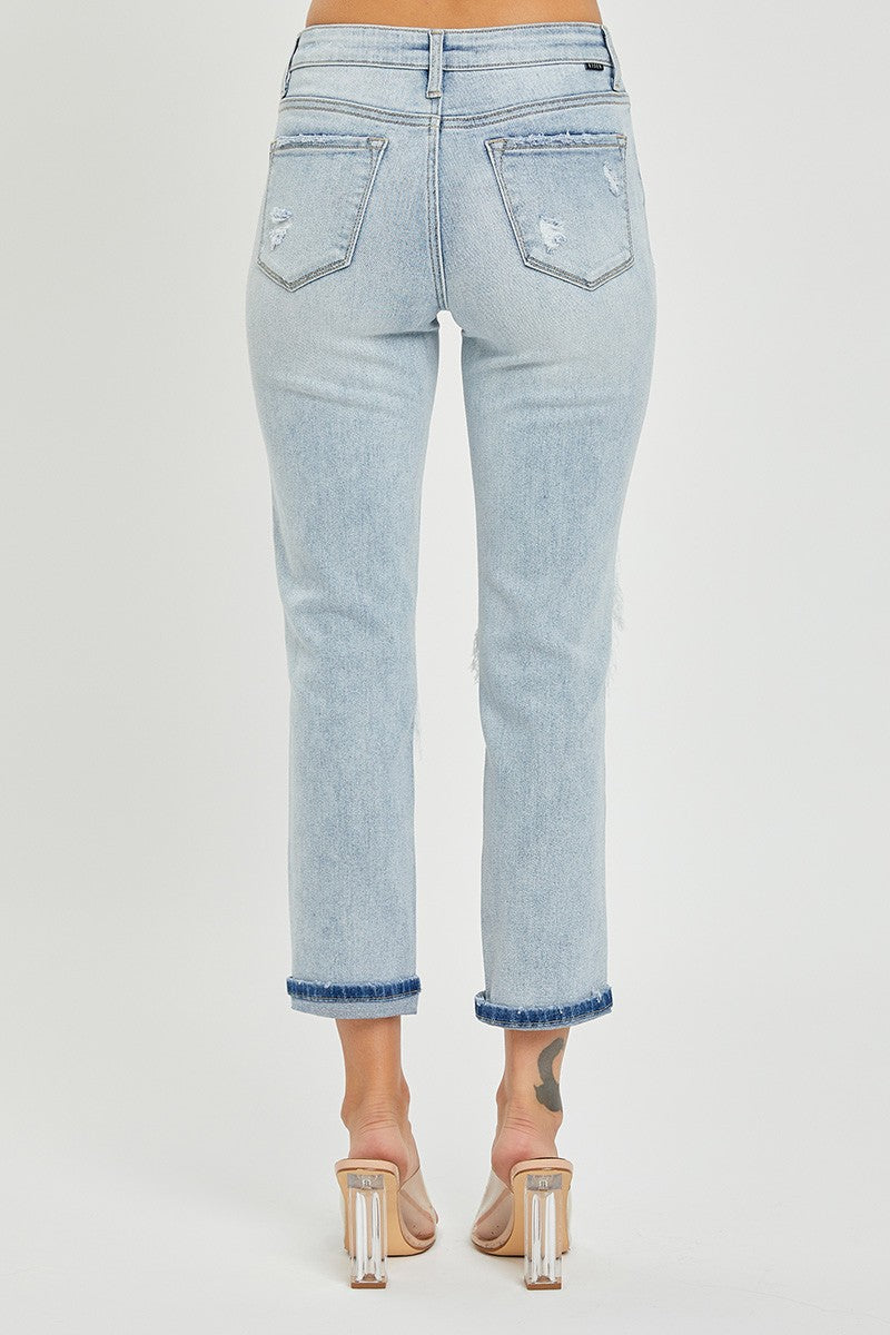 Milestone Sequin Patched Jeans by Risen