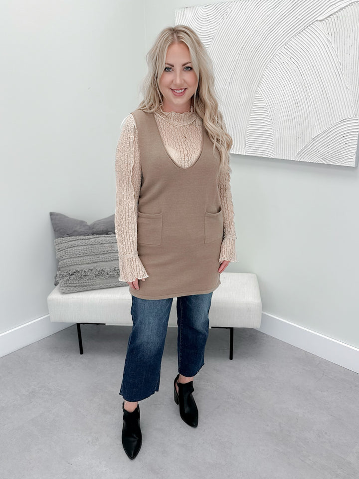 Sandra Sweater Dress in Mocha