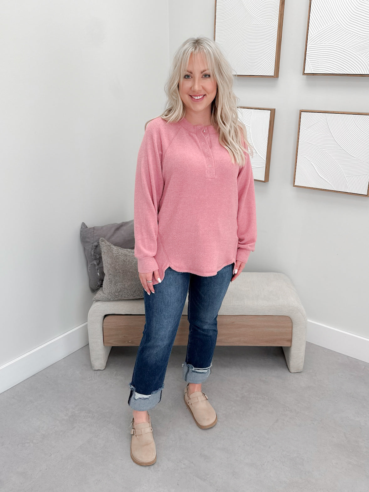 Storm Long Sleeve in Dusty Rose