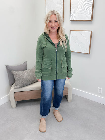 Grab and Glow Jacket in Moss by Ampersand Avenue