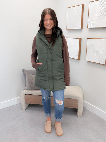609 Vest in Olive by Twenty Nine The Label