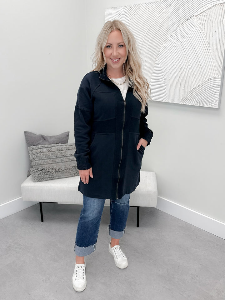 Eliana Coatigan in Navy