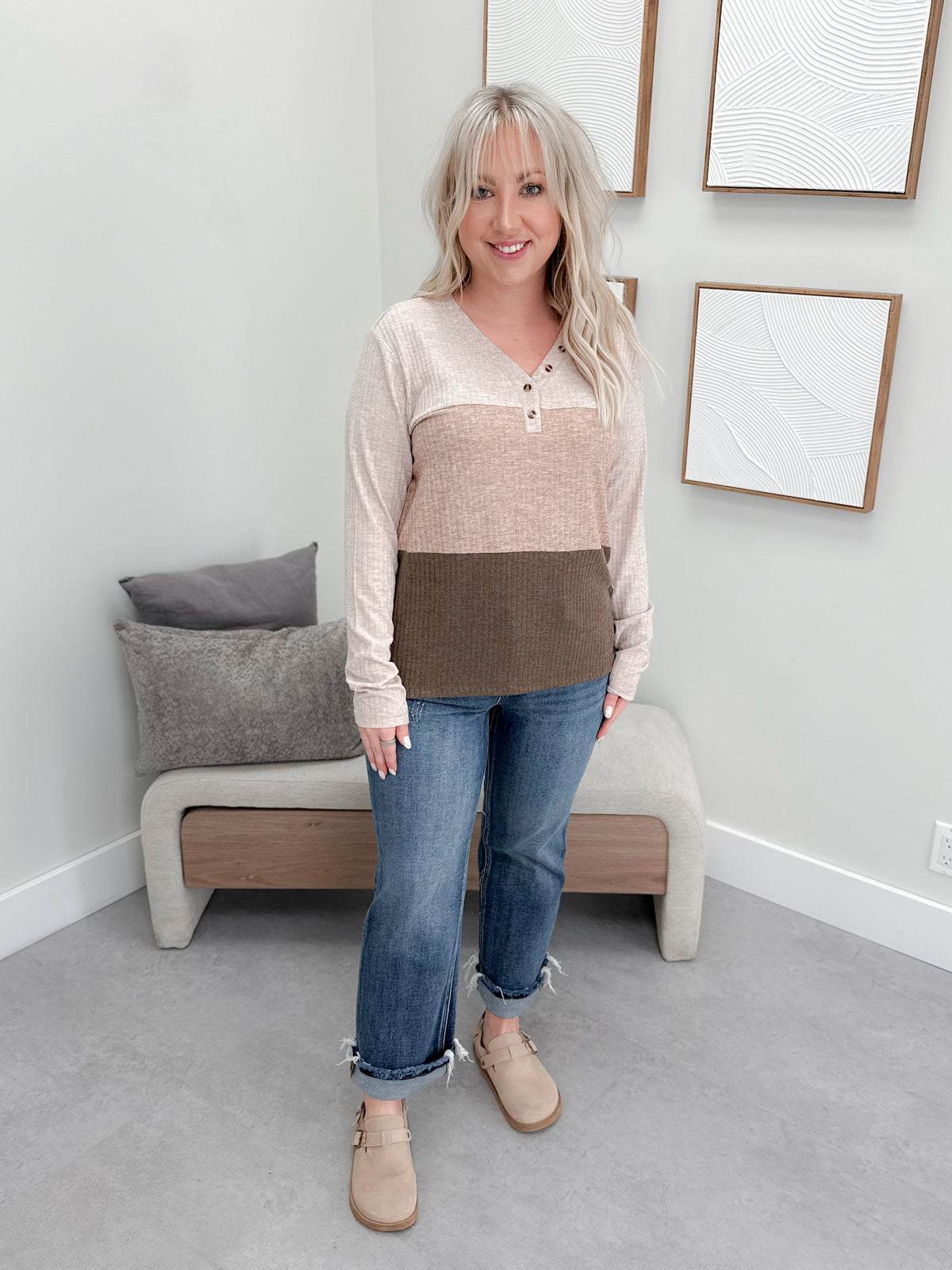 Darcie Long Sleeve in Safari Brown