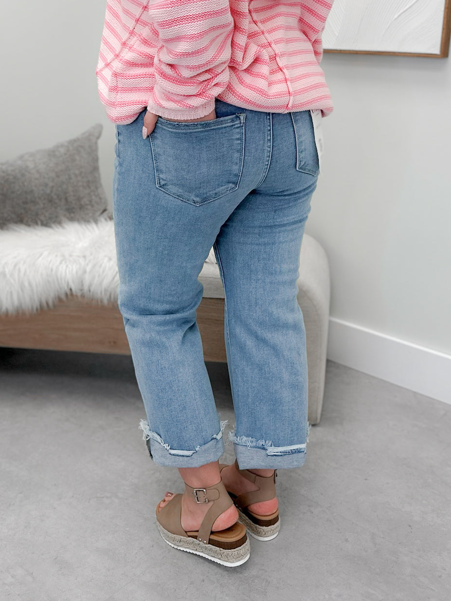 Dylan Cropped Straight Jeans by Risen