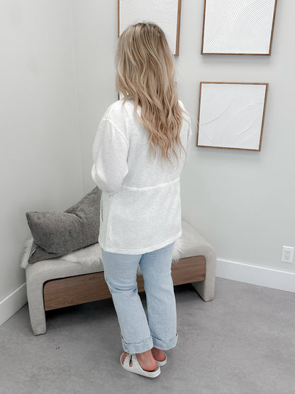 Spring Scuba Jacket in Ivory Melange