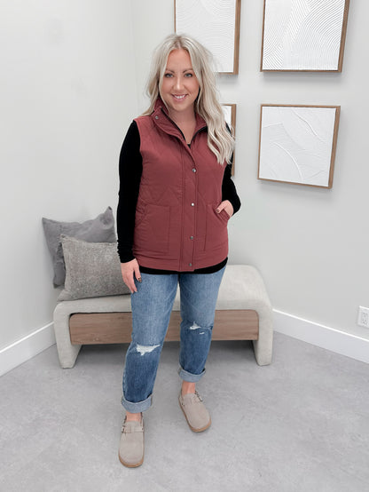 Remy Vest in Burgundy