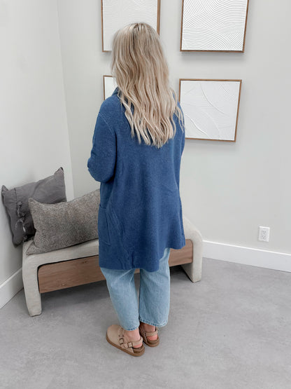 Donna Cardigan in Denim Blue