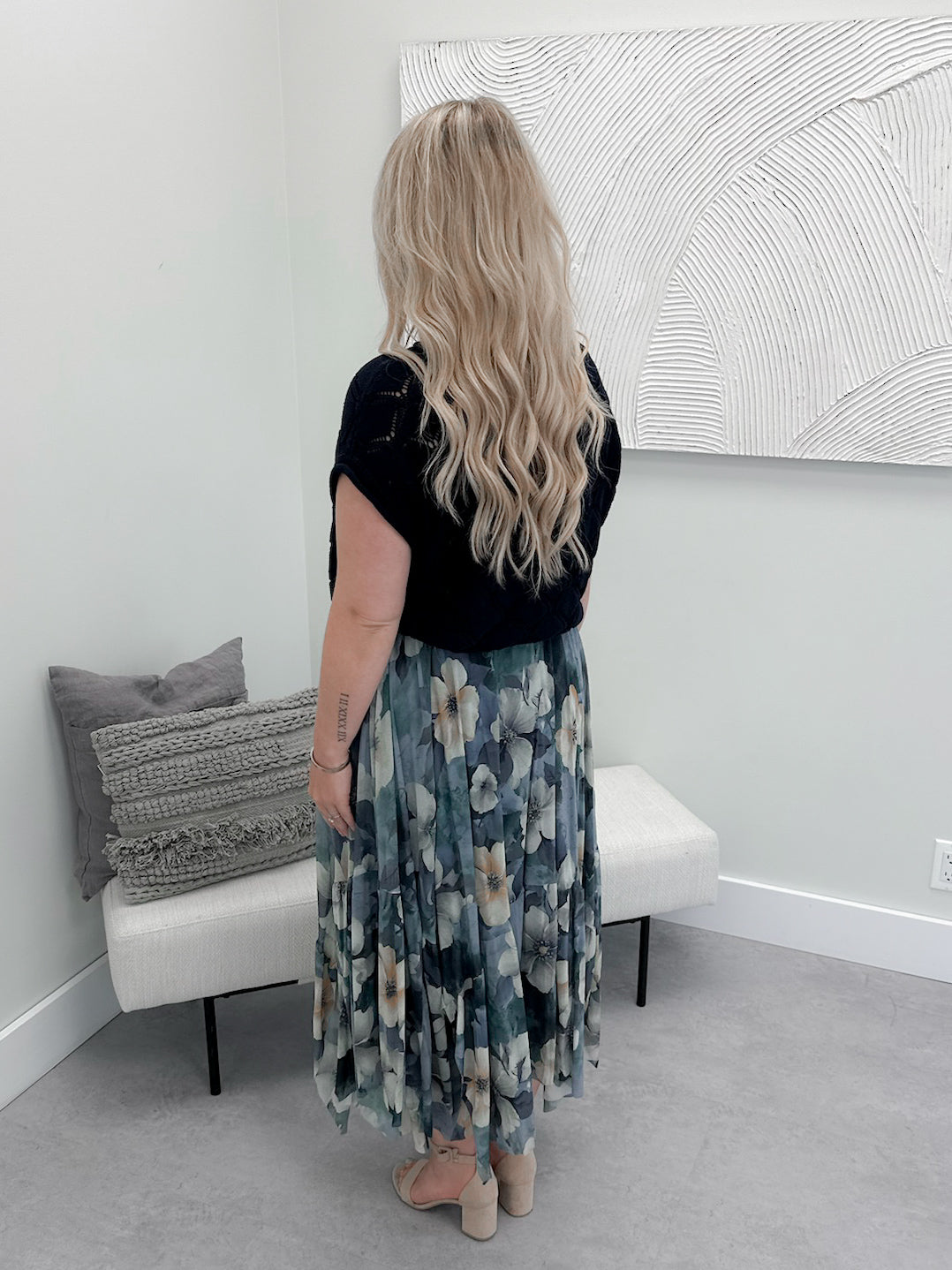 Drea Tulle Skirt in Floral