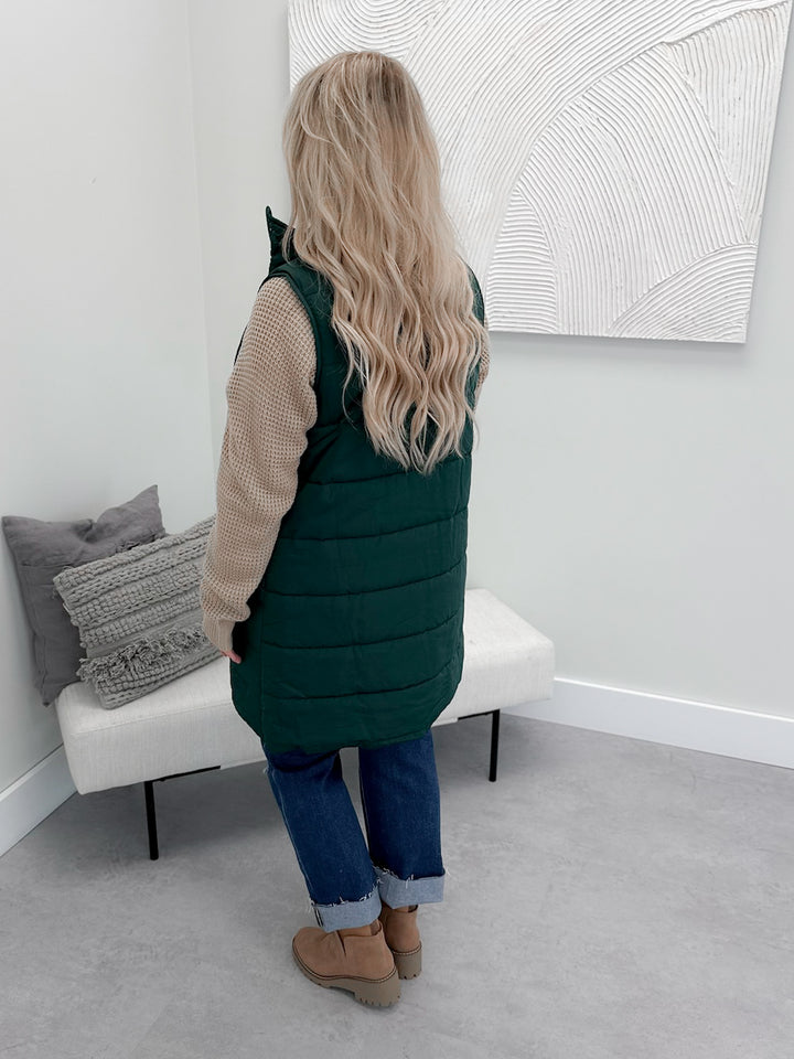Harlow Vest in Hunter Green