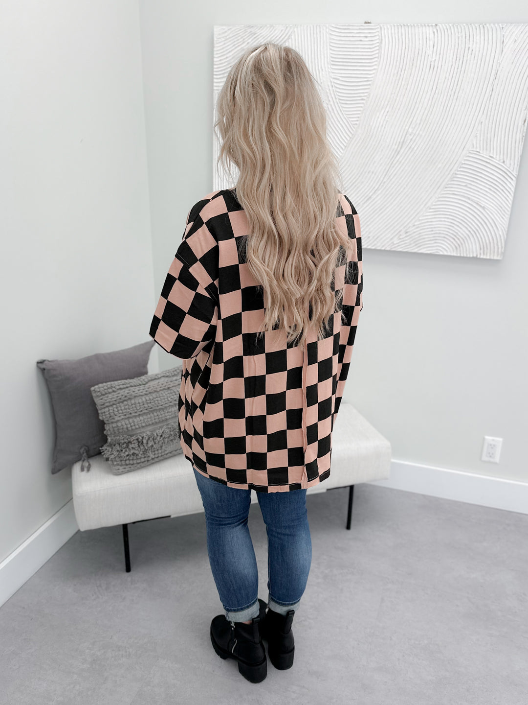 Checkmate Boyfriend Tee by Ampersand Ave