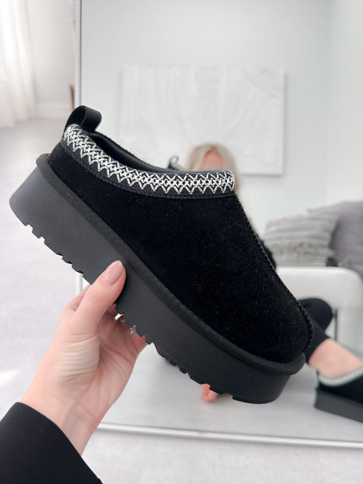 Tessa Platform Bootie in Black