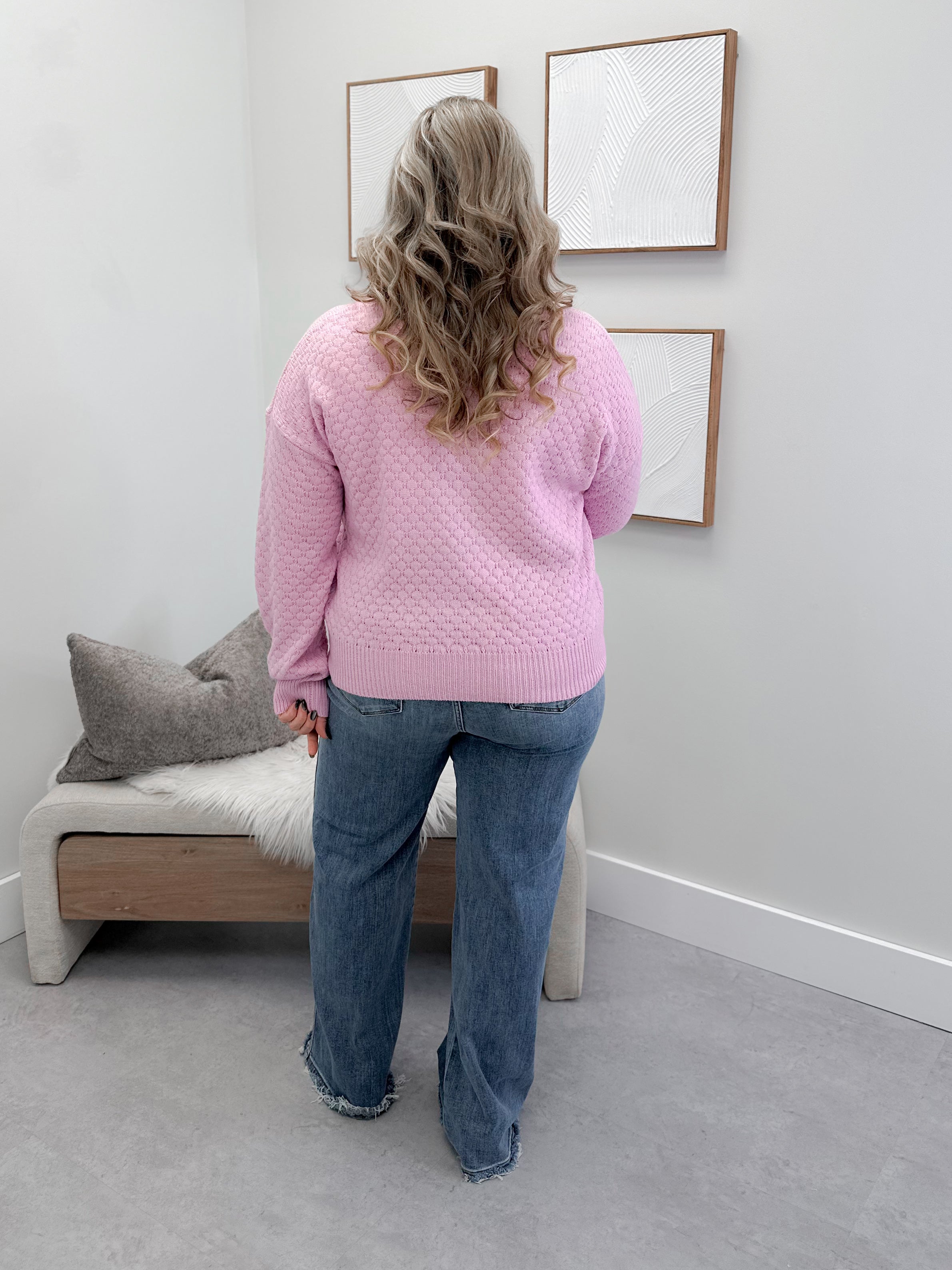 Heidi Sweater in Pink Lilac - L/O 1X