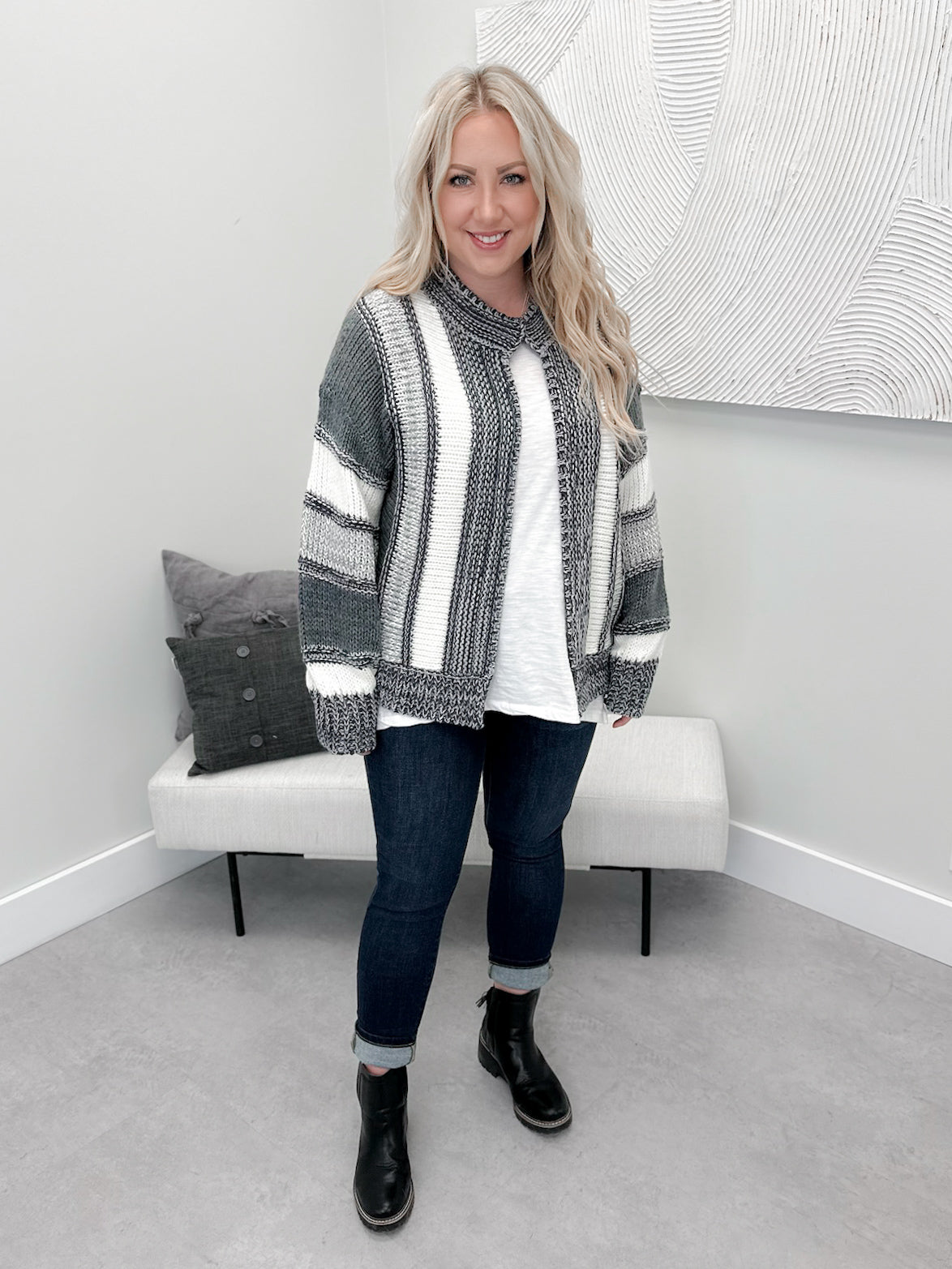 Jack Cardigan in Denim