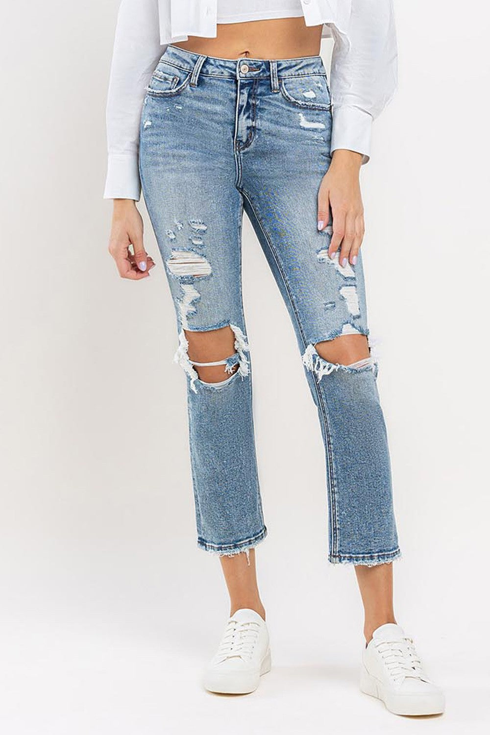 Lover Cropped Straight Legged Jeans by Lovervet