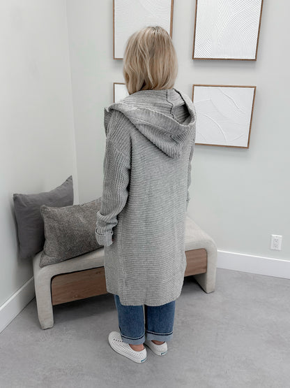 Lillian Long Cardigan in Grey