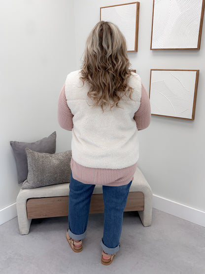 Ainsley Vest in Mauve
