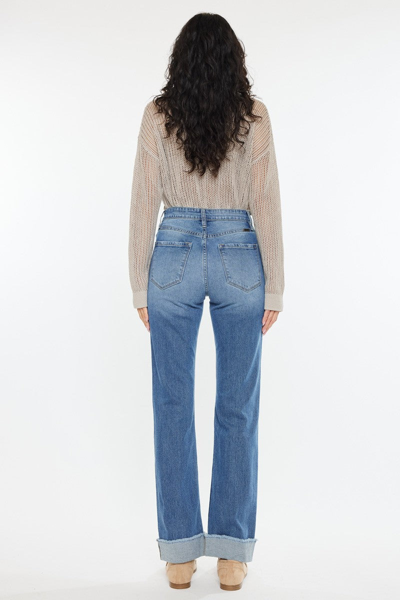 Nelson High Rise Straight Jeans by Kancan
