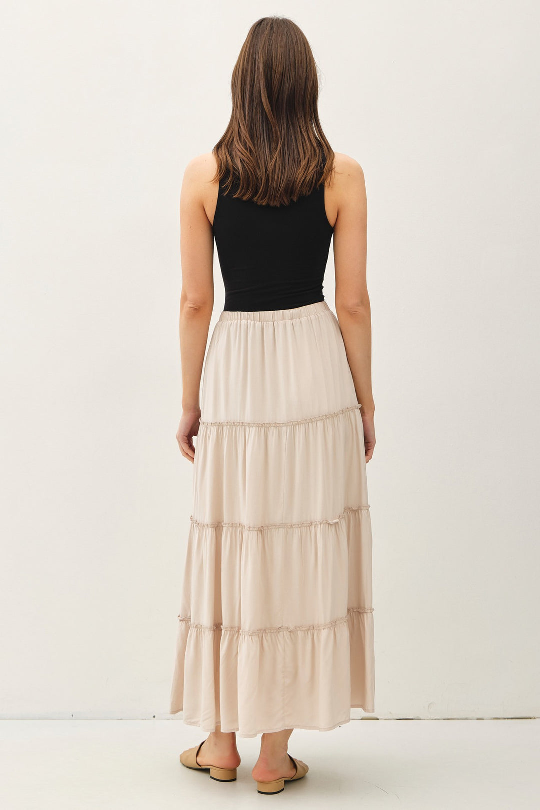 Kylie Maxi Skirt in Stone