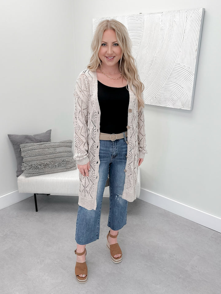 Fernsby Cardigan in Taupe