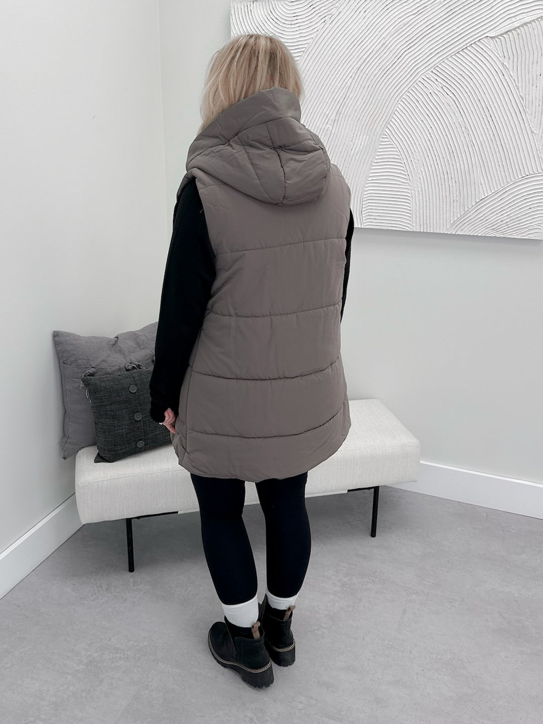 Tatum Vest in Gun Metal