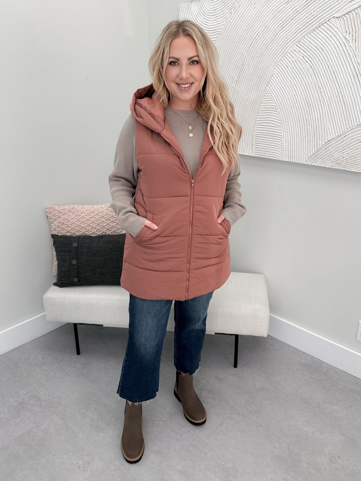 Tatum Vest in Marsala - Small