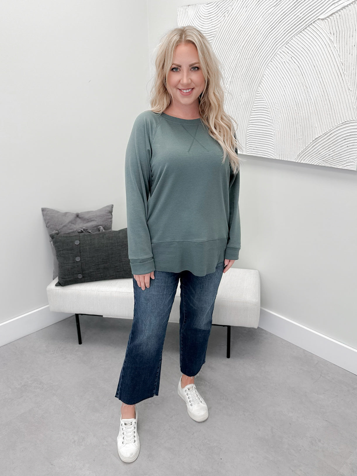 707 Long Sleeve in Juniper by Twenty Nine The Label