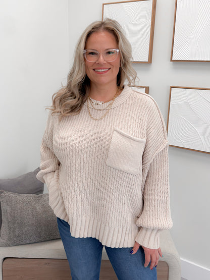 Mitchell Sweater in Ecru