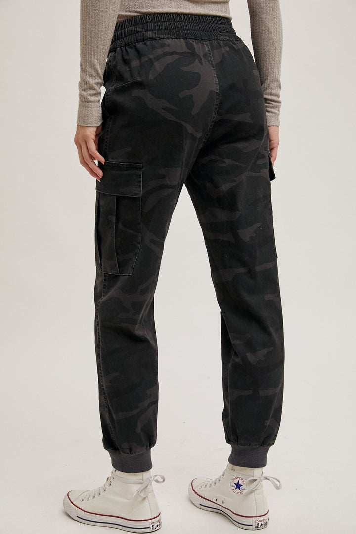 Andy Cargo Joggers in Grey Camo