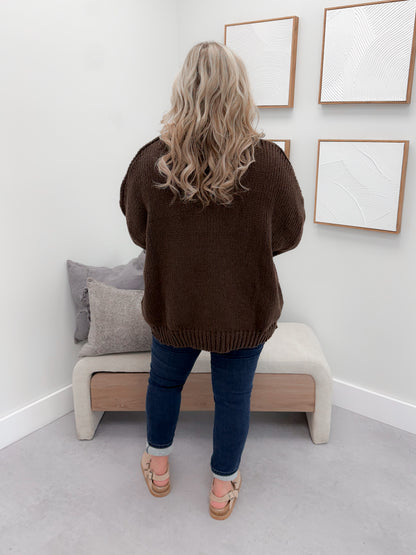 Asters Sweater in Coffee