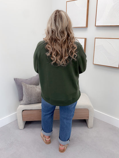 Willow Scuba Pullover in Olive