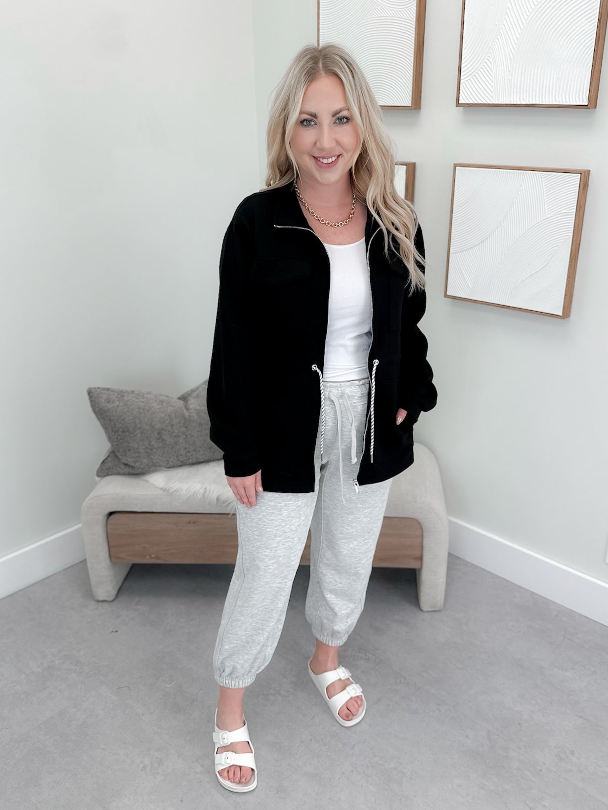 Spring Scuba Jacket in Black