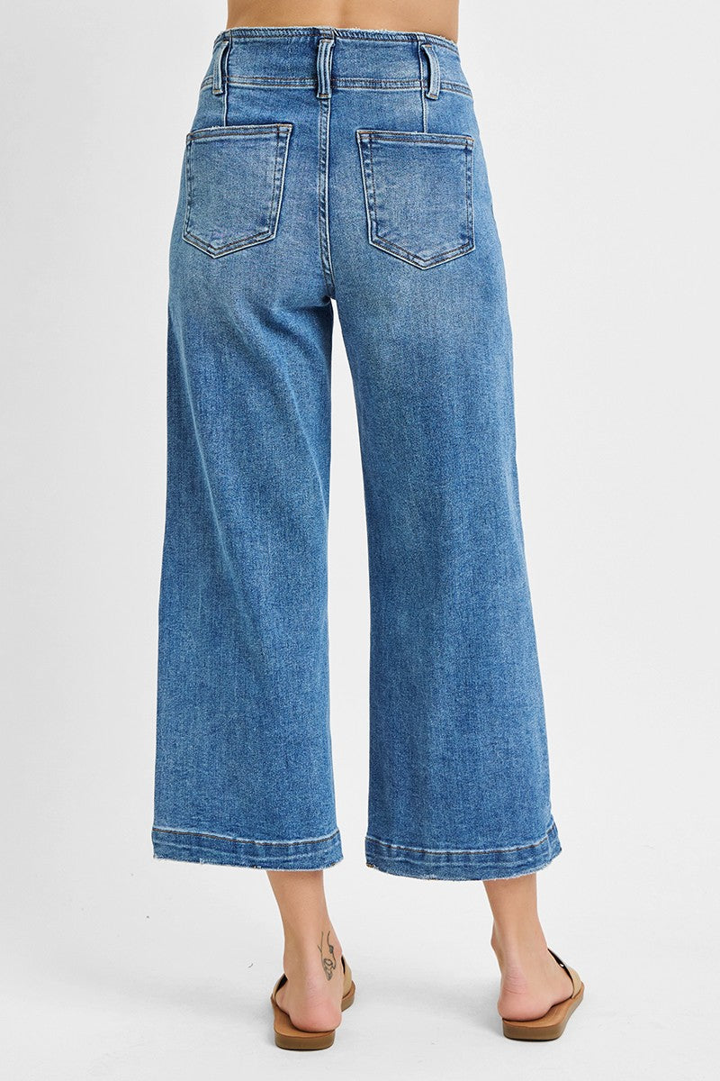 Kip Wide Leg Cropped Jeans by Risen