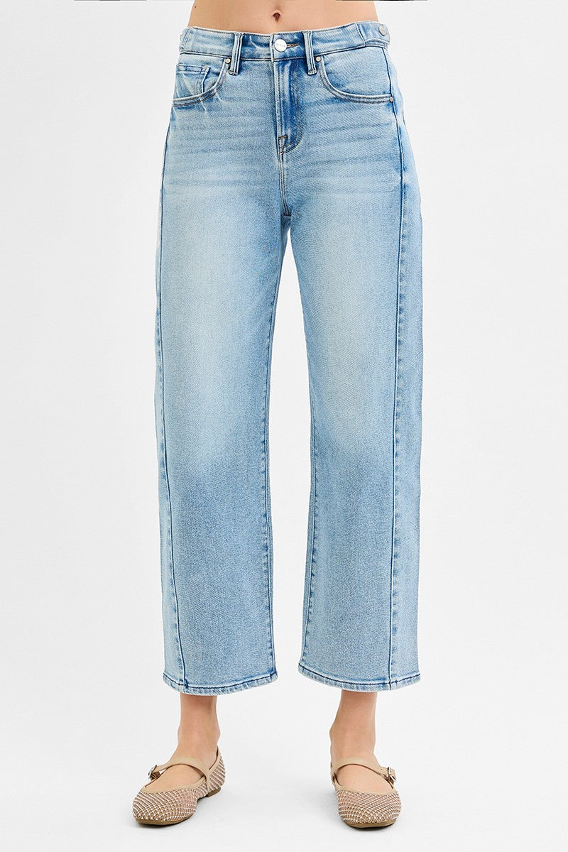 Berlin Cropped Barrel Jeans by Risen