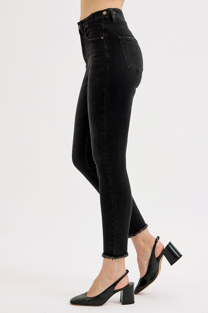 Raven Tummy Control Adjustable Jeans in Black by Risen