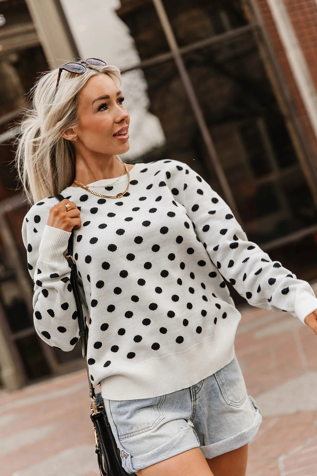 Sweet Spot Bow Back Sweater by Ampersand Avenue