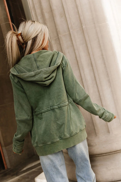Grab and Glow Jacket in Moss by Ampersand Avenue