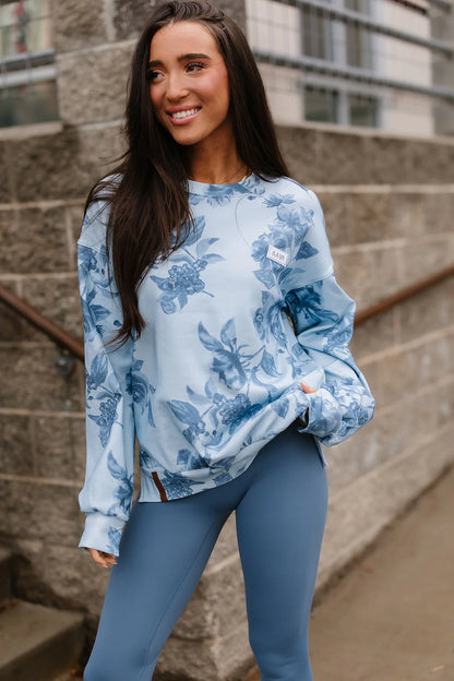 University Sideslit Pullover in Poolside by Ampersand Avenue