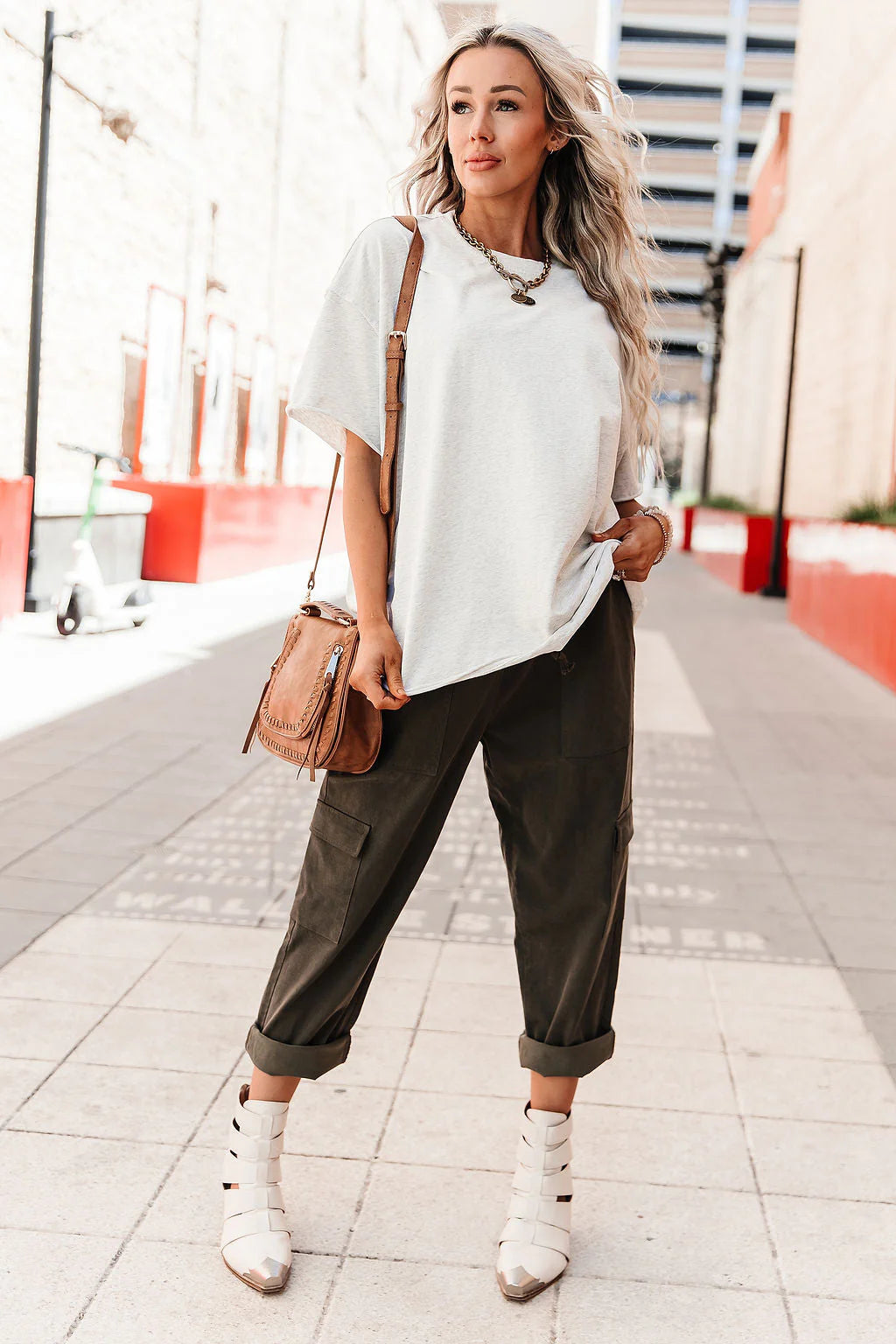 Boyfriend Tee in Oatmeal by Ampersand Avenue