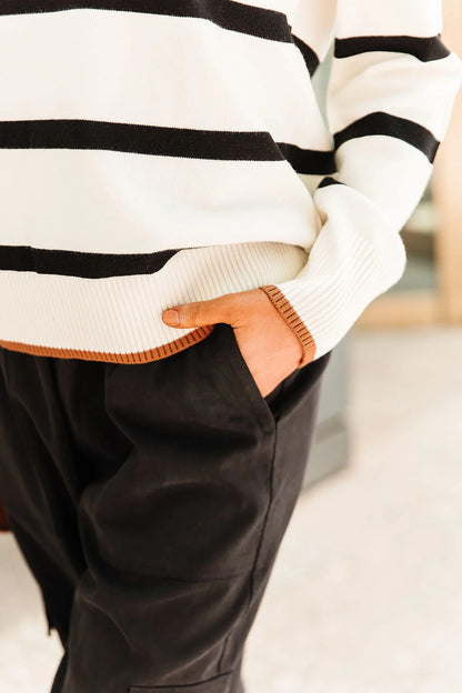 Chic Striped Sweater by Ampersand Ave