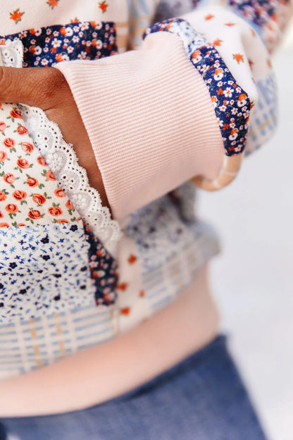 Everywhere Hoodie in Patchwork Lace by Ampersand Ave