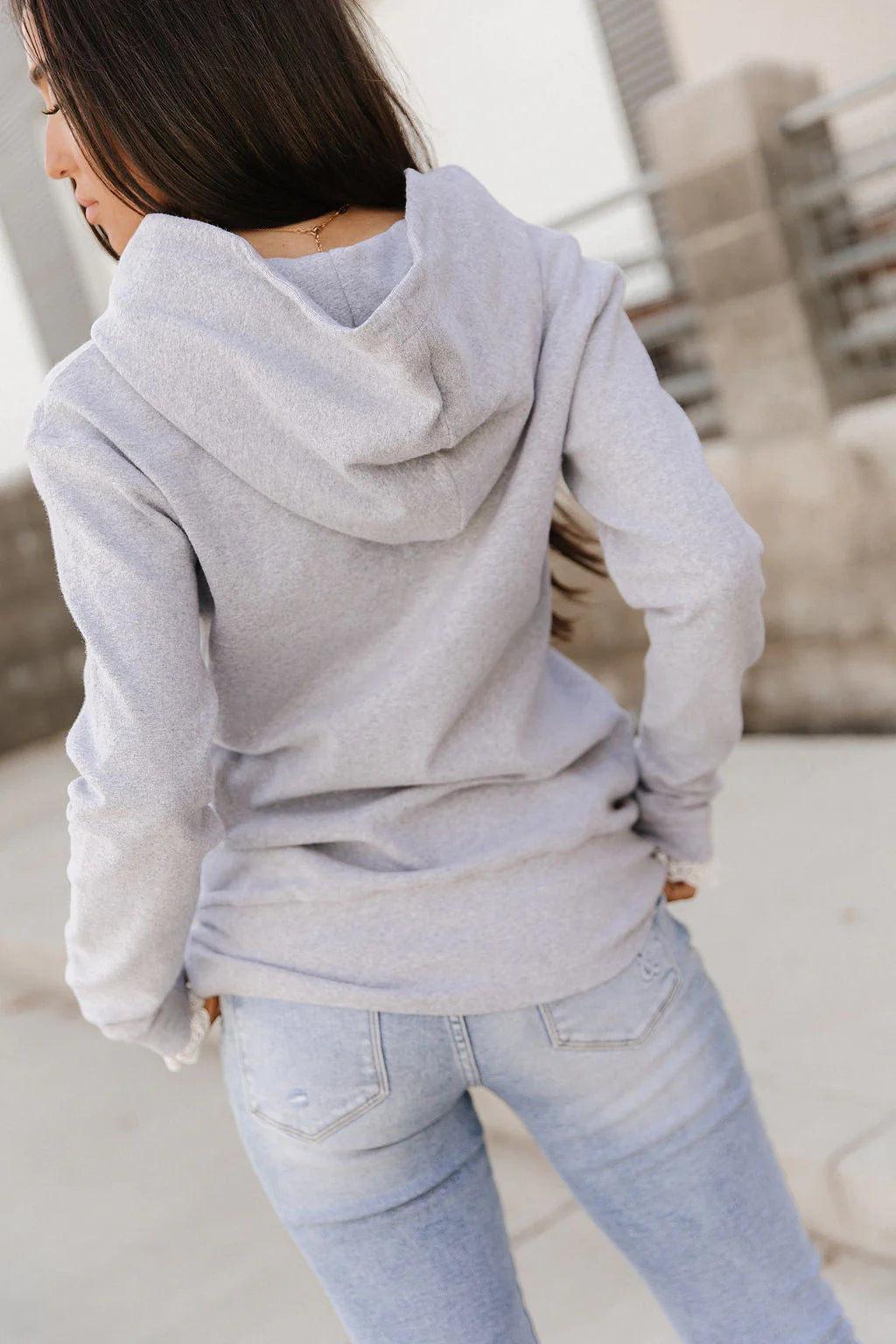 Henley Hoodie in Skyline Lace by Ampersand Ave