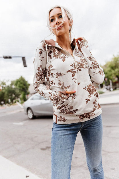 HalfZip Sweatshirt in Love Letter by Ampersand Ave