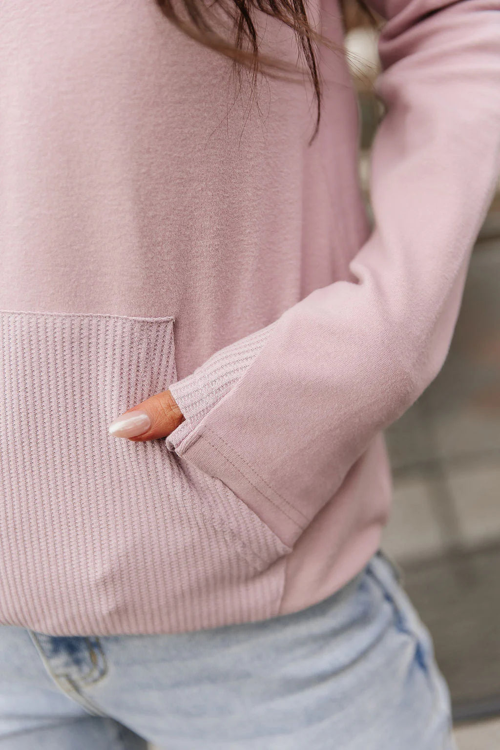 Halfzip Sweatshirt in Lilac Dreams by Ampersand Avenue