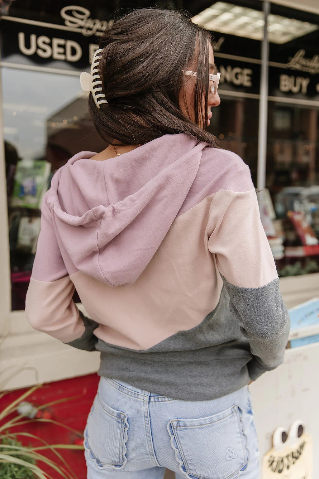 Fullzip Sweatshirt in Rosy Glow by Ampersand Avenue