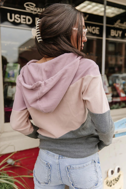 Fullzip Sweatshirt in Rosy Glow by Ampersand Avenue